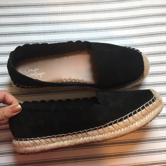 Black Scalloped Espadrilles - Picture 3 of 5